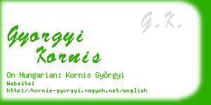 gyorgyi kornis business card